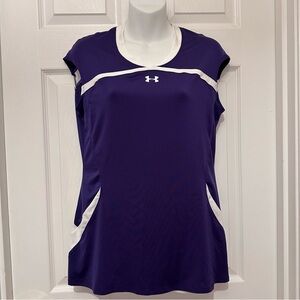 Under Armour Women's L Purple & White UA Elevate Cap Sleeve Volleyball Jersey